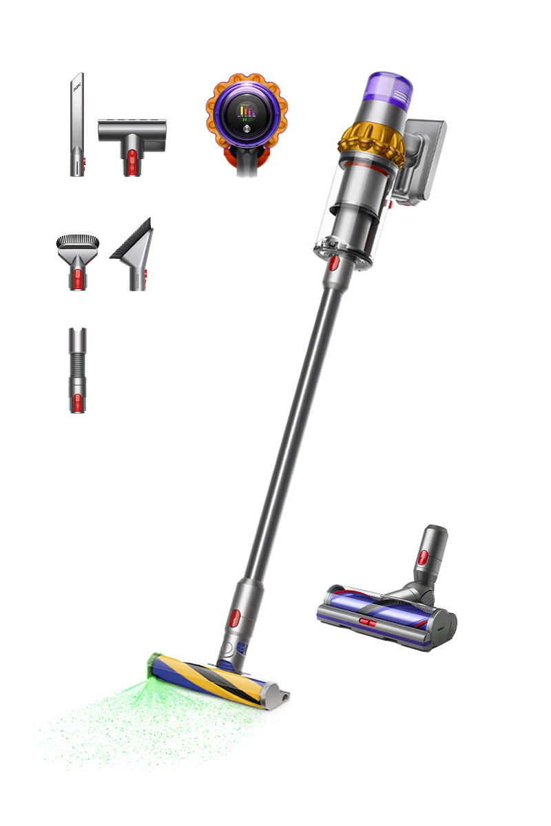 Dyson V15 Absolute with Car Cleaning Kit manufacturer product illustration