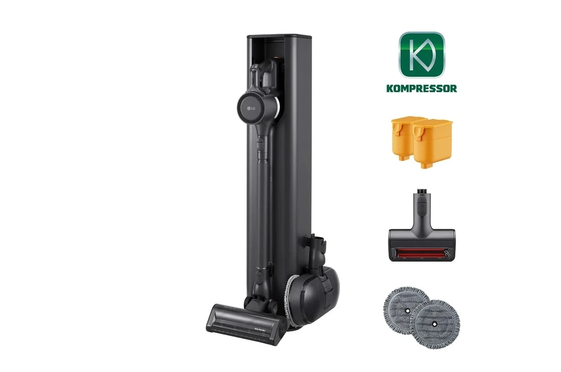 LG A949KTMS manufacturer image with charging stand and factory battery illustrations